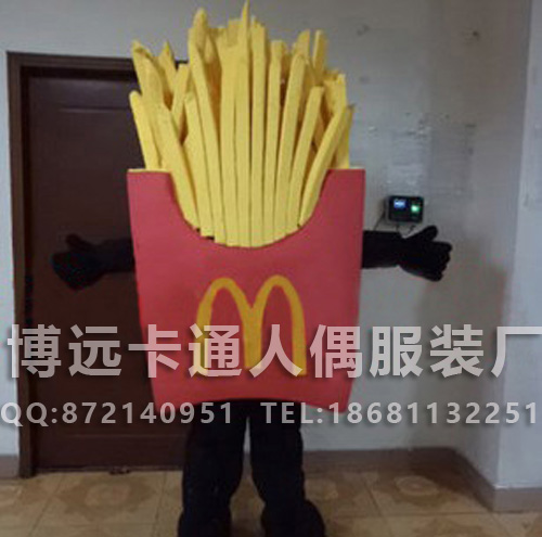 來圖定做卡通人偶螃蟹薯?xiàng)l盒子廣告道具鄧?yán)蠜霾柩栏嘈凶吖?  title=