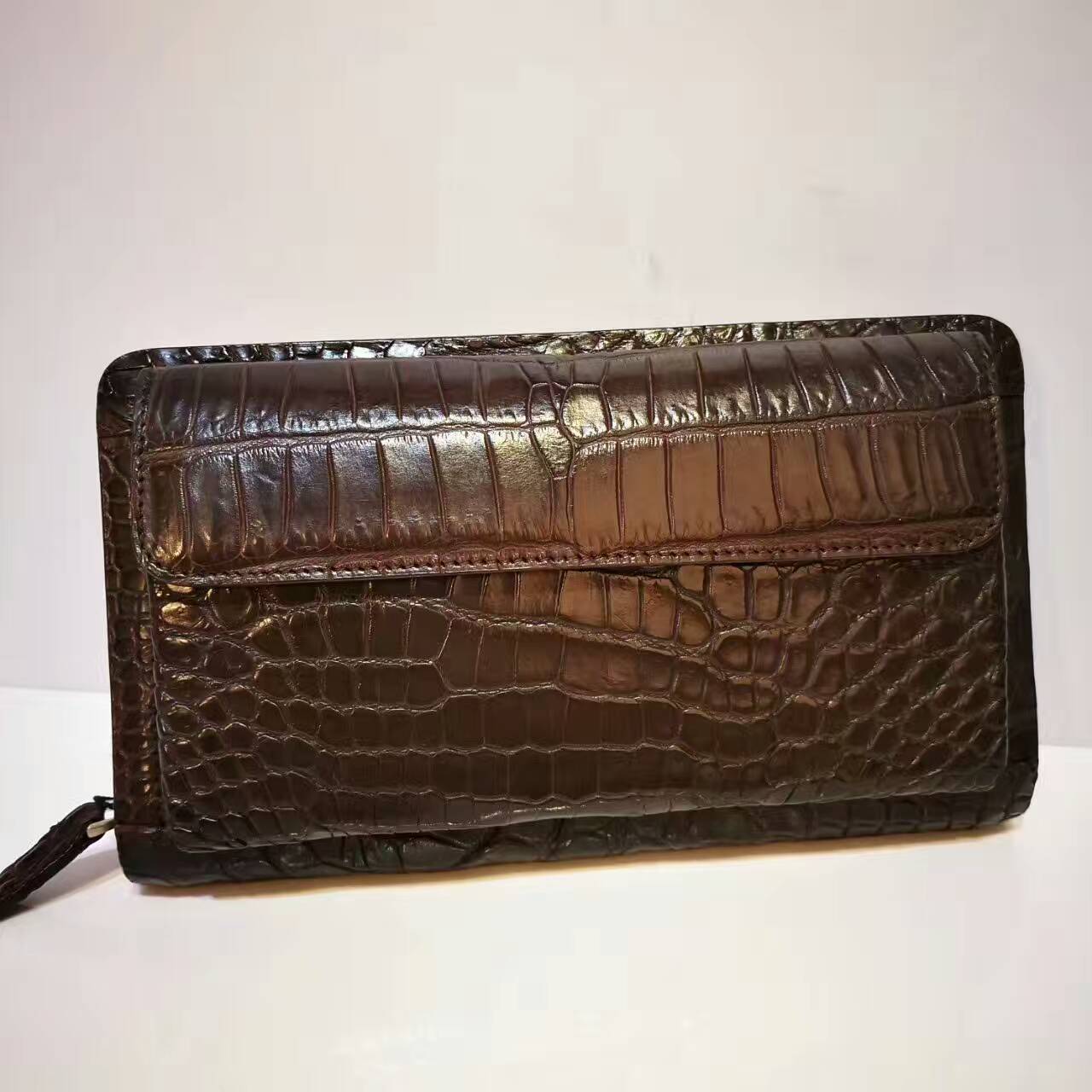 北京鱷魚肚皮男款手包B301工廠