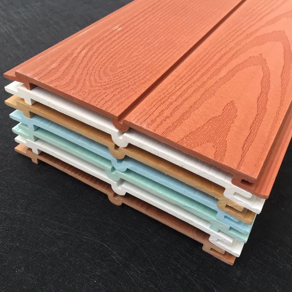 生態(tài)木 生態(tài)木墻裙 護墻板 雙75浮雕板護墻板廠家 木紋墻面裝飾板