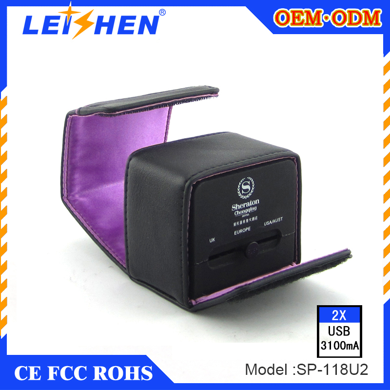 *通用多功能旅行USB轉換插頭SP-118U雷神廠家制造