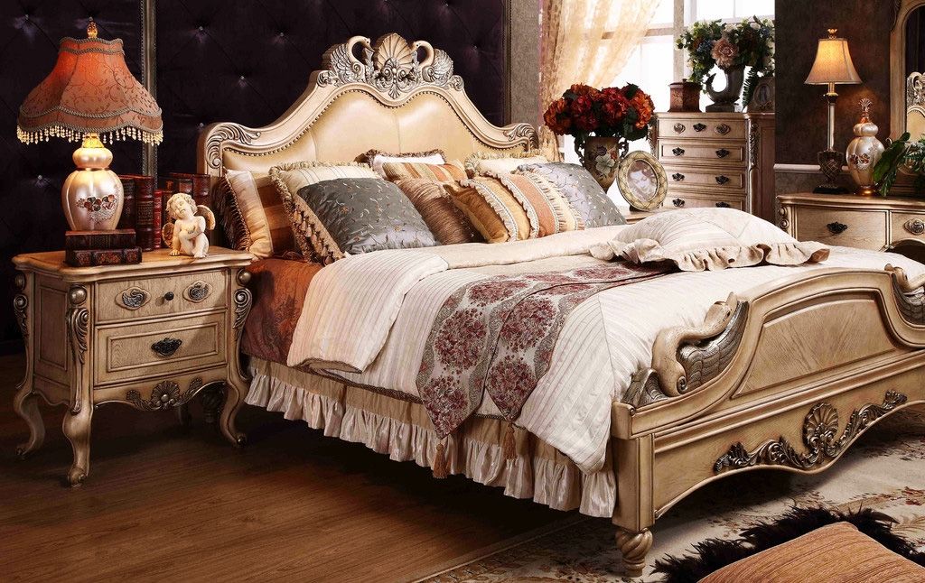 歐式床纖君歐式公主床實(shí)木雕花1.8米 歐式床 纖君歐式床