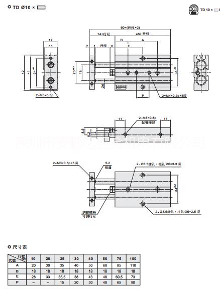 臺(tái)灣氣立可CHELIC雙軸氣缸TD-16*50 全新原裝