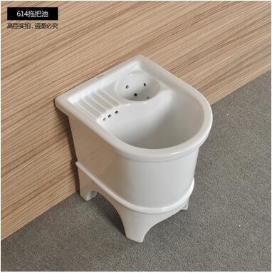 廠家直銷(xiāo)拖把池 拖布盆 陶瓷陽(yáng)臺(tái)拖把池 承接OME貼牌