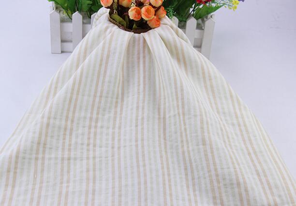純棉彩條雙層紗布 嬰兒服裝抱被紗