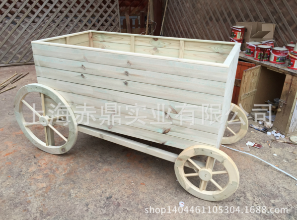 【專業(yè)供應(yīng)】花車 防腐木花車 木質(zhì)花車 戶外防腐木花車