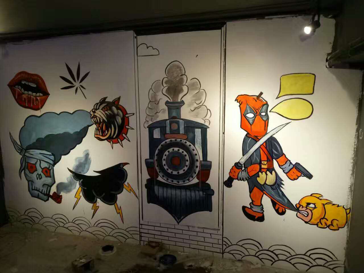 手繪墻 油畫(huà) 3D立體畫(huà) 彩繪