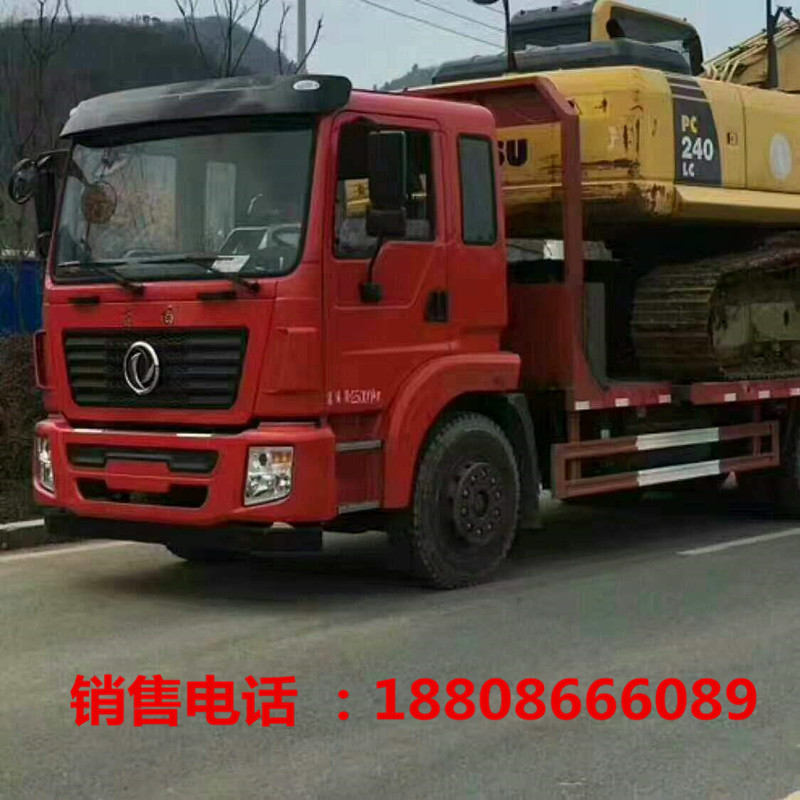 東風(fēng)后八輪平板挖機拖板車  國五東風(fēng)25噸挖掘機運輸車廠家報價