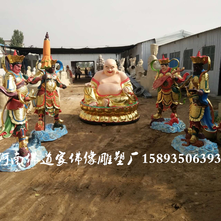 河南永輝佛業(yè)批發(fā)玻璃鋼樹脂佛像四大天王像2.3米 佛教神像四大天王生產(chǎn)廠家價格