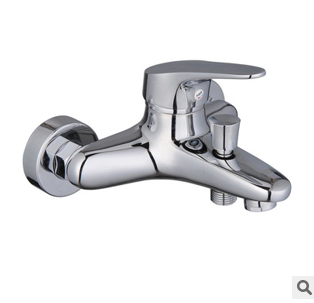 妙浴銅水龍頭 雙聯(lián)雙孔冷熱混水龍頭 廚房衛(wèi)生間扳手龍頭廠家直銷