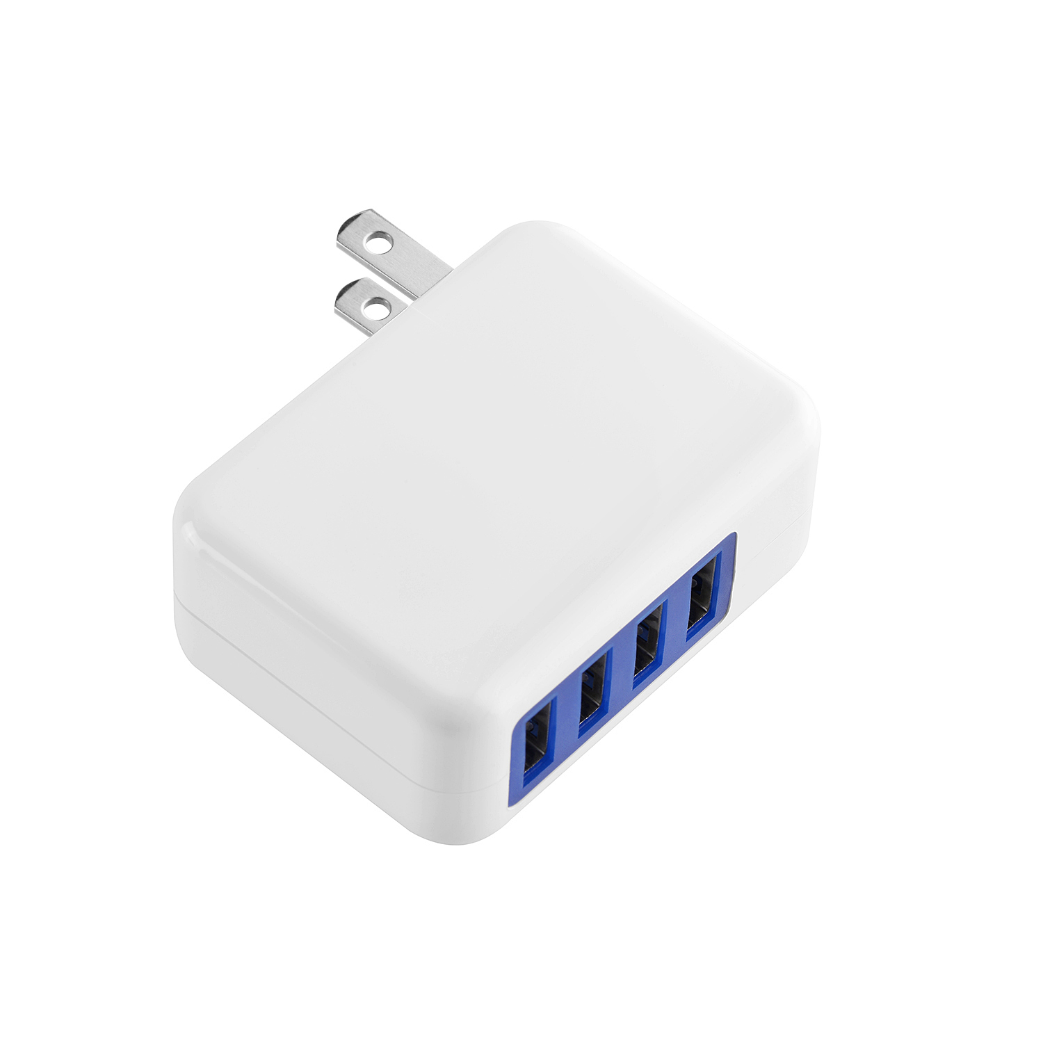 廠家直銷(xiāo)  5V3.1A 可折疊腳四口USB 5V3.1A 可折疊四口充電器