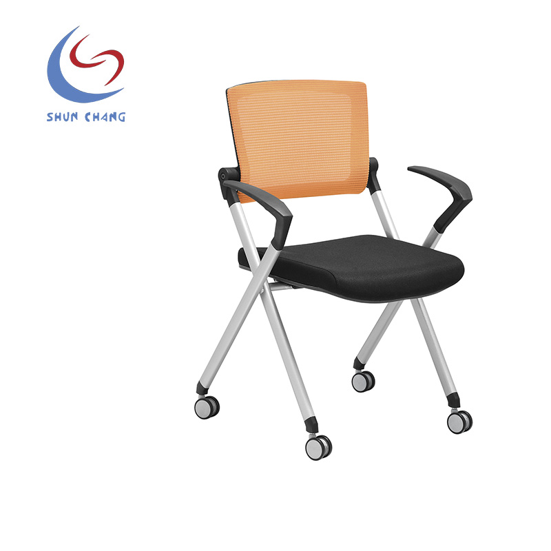 職員培訓椅帶寫字板會議室辦公折疊椅網布家用 電腦椅子批發(fā)直銷