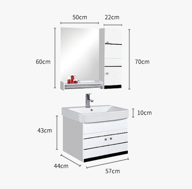 新款現(xiàn)代60cmpvc浴室柜 衛(wèi)生間洗漱臺(tái)盆組合浴室柜 整體浴柜