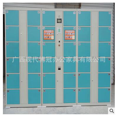 柳州商場條碼儲物柜電子存包柜 鋼制智能辦公寄存柜 超市存放柜