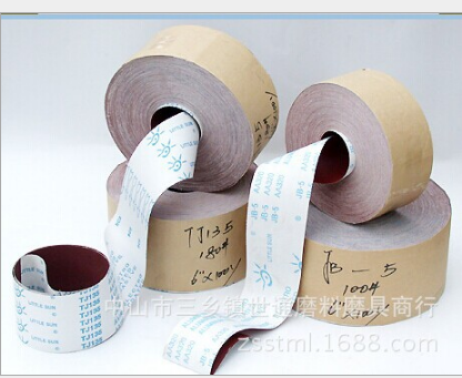 鹽城東莞廠家直銷JB-5砂布卷鎬剛玉軟布卷木工工藝用品手撕砂布