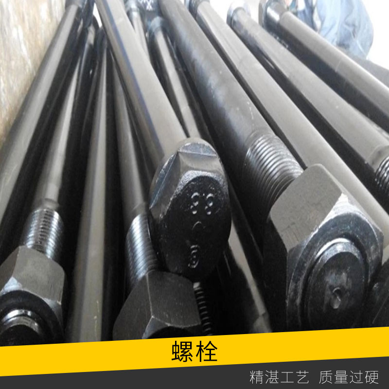 聊城市螺栓廠家 交通設(shè)施高速公路防撞護(hù)欄螺栓外螺紋六角氧化發(fā)黑防腐防盜卸螺栓