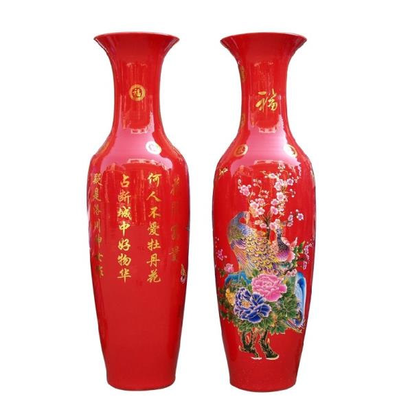 釉下彩手繪陶瓷大花瓶 饋贈陶瓷大 釉下彩手繪陶瓷大花瓶 饋贈大花瓶