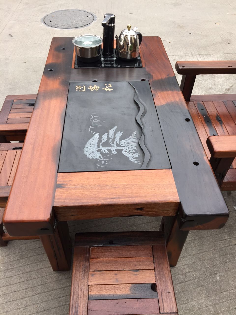 老船木茶桌椅組合