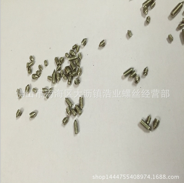 十字尖M3*8 無頭螺絲供貨商 十字槽尖尾機米螺絲 尖端緊定廠家直銷