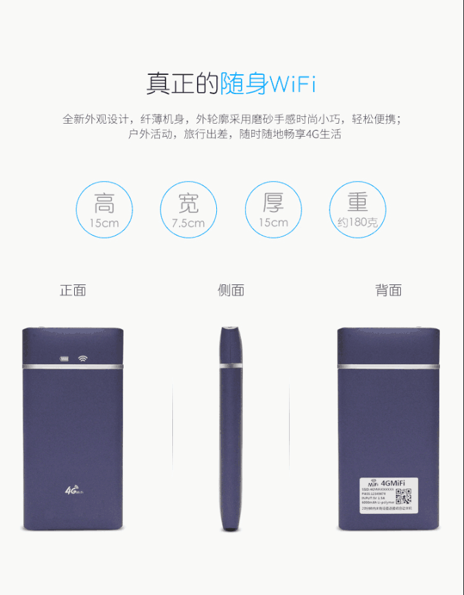 4G無限流量隨身WiFi