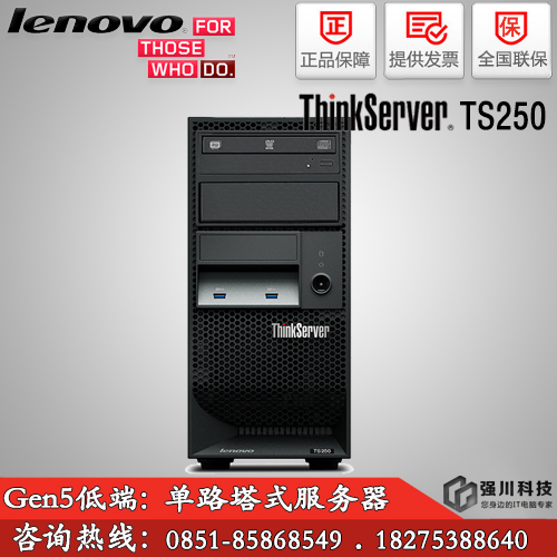 貴州省貴陽聯(lián)想服務(wù)器總代理_聯(lián)想lenovo TS250_ThinkServer塔式服務(wù)器銷售中心