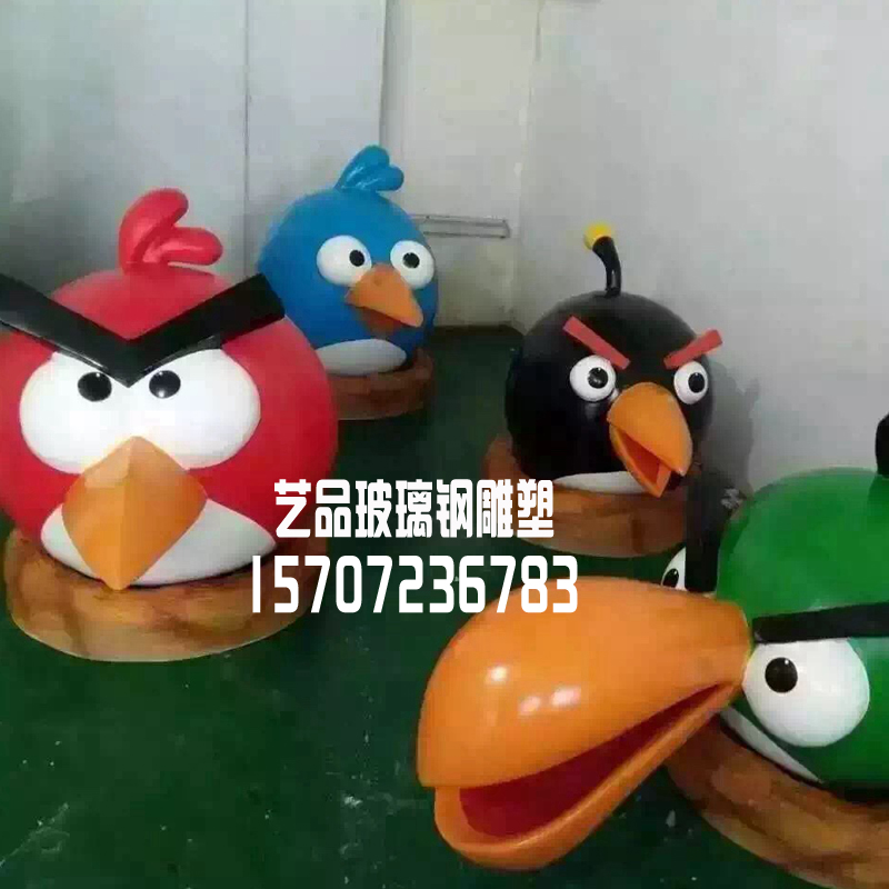 玻璃鋼憤怒的小鳥(niǎo)彩繪