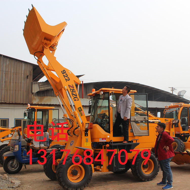 小鏟車，單缸小鏟車，小四輪鏟車?  24馬力小鏟車卸載2.3米小裝載機(jī)廠家送貨