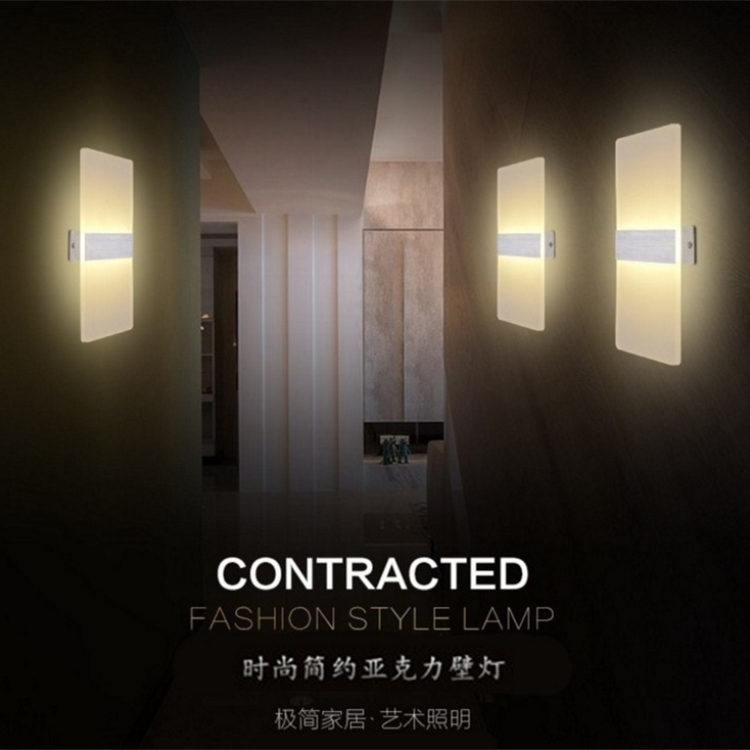 led亞克力壁燈 簡約墻壁裝飾射燈 現(xiàn)代歐式點綴床頭過道裝飾壁燈