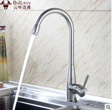 廠家直銷無(wú)鉛304不銹鋼廚房冷熱水龍頭水槽洗菜盆可旋轉(zhuǎn)龍頭 無(wú)鉛304不銹鋼水龍頭