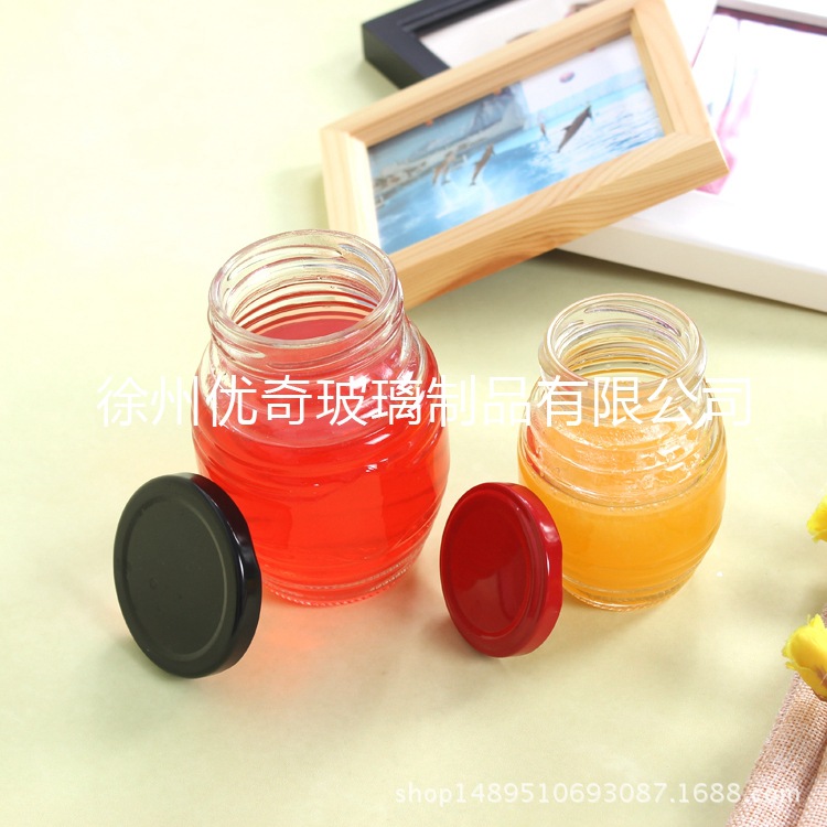 現(xiàn)貨*500ml螺絲蜂蜜瓶 圓蜂蜜瓶 八角蜂蜜瓶 雕花玻璃瓶