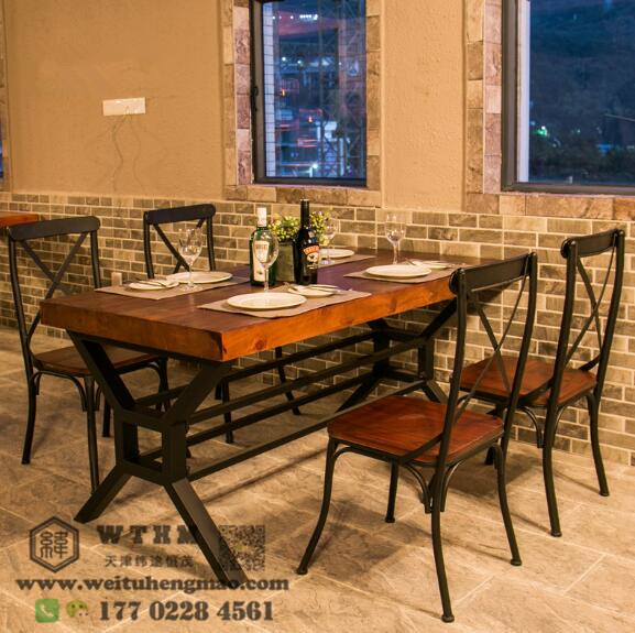 天津實木餐桌椅定做 快餐店桌椅定 天津實木餐桌椅廠家直銷 實木餐桌