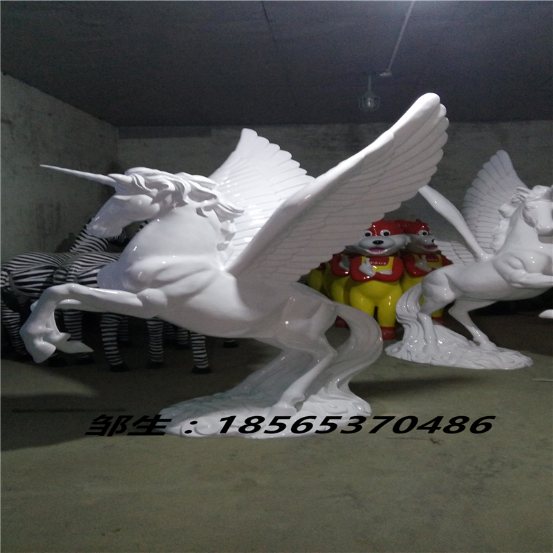 玻璃鋼飛馬_玻璃鋼飛馬擺件_白色玻璃鋼飛馬小品