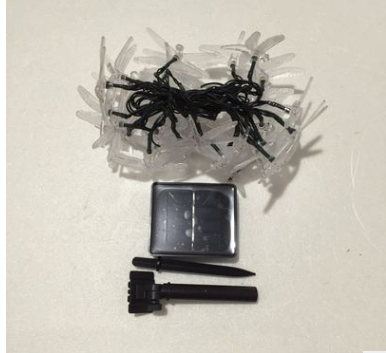 蜻蜓燈串廠家直銷亞馬遜市場LED太陽能蜻蜓飾品裝飾燈串 蜻蜓燈串