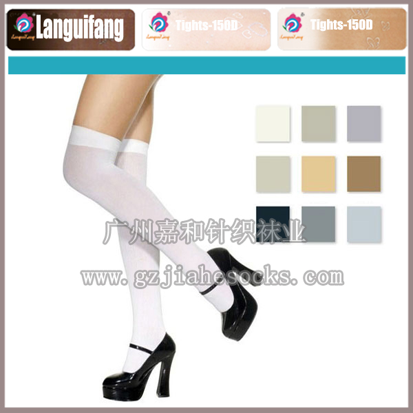 供應廣州長筒絲襪貿(mào)易出口女絲襪  四骨長筒絲襪 高筒長絲襪襪子廠