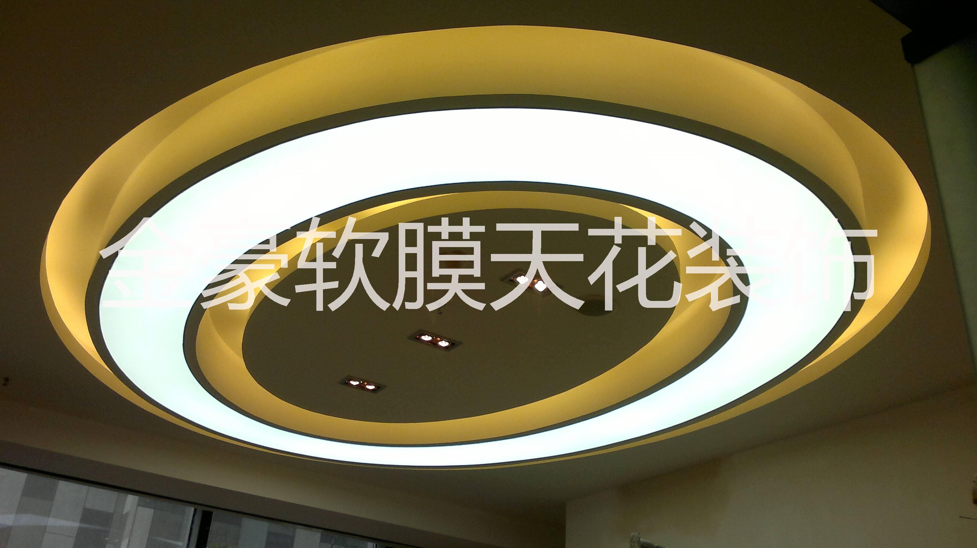 軟膜天花裝飾，UV噴繪無邊框燈箱