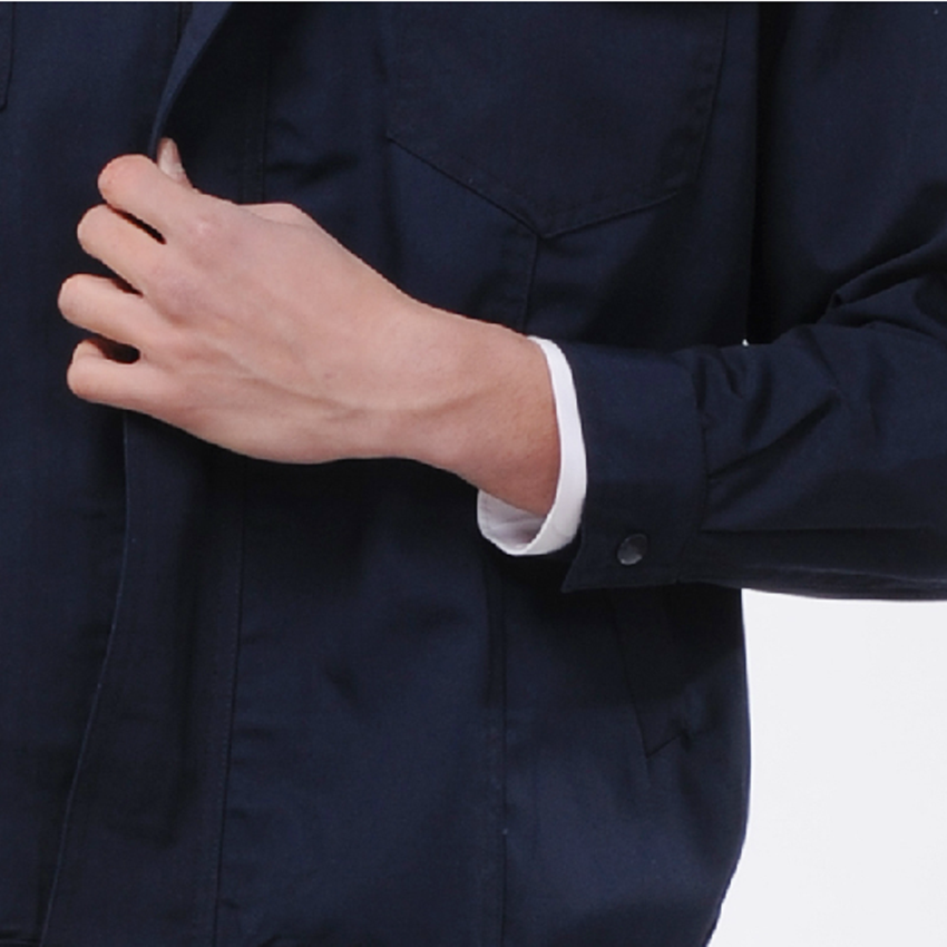 加油站防靜電方格全棉工作裝春秋長袖防靜電防護勞保服戶外施工工程服