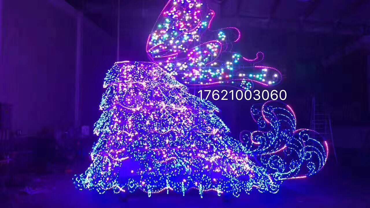 上海迪士尼夜光花車 仙子燈光巡游花車 花仙子燈光巡游 蝴蝶花車廠家出租