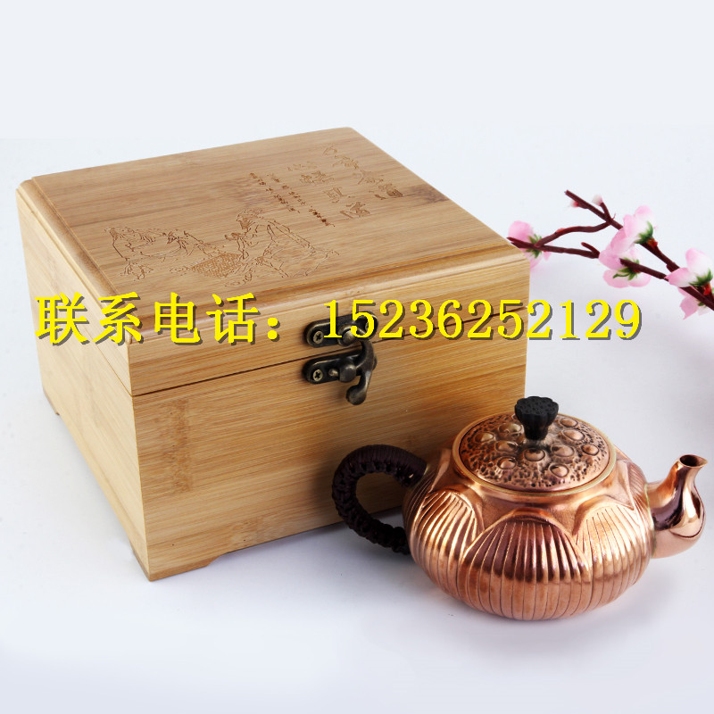禪意福蓮紫銅壺200ml廠家直銷紫銅壺|茶具藝術(shù)品把玩收藏泡茶壺