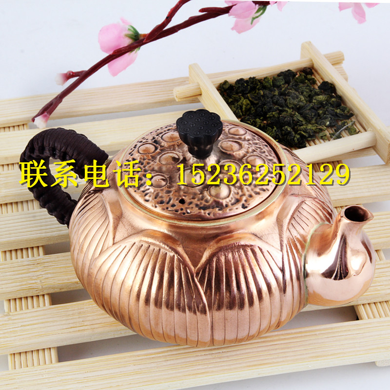 禪意福蓮紫銅壺200ml廠家直銷紫銅壺|茶具藝術(shù)品把玩收藏泡茶壺