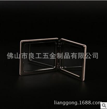 便攜玻璃化妝鏡子廠家批發(fā) 隨身折疊鏡子PU皮金屬折疊化妝鏡