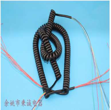 兩芯三芯多用途彈簧線 高彈力亮光亞光卡子連接線彈簧線