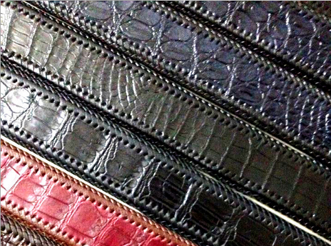 男士腰帶 狂野霸氣商務百搭奢品扣真鱷魚皮 男士腰帶頭骨雙排背骨皮帶