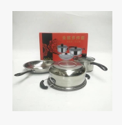 不銹鋼鍋具三件套 *多件套不銹鋼鍋具套裝鍋炒鍋湯鍋奶鍋組合三件套多件套批發(fā)