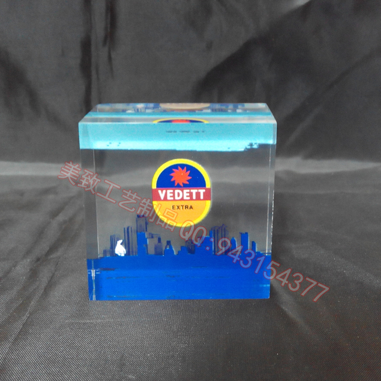 水晶膠廣告展示品 透明亞克力內(nèi)埋紀(jì)念品 水晶標(biāo)本