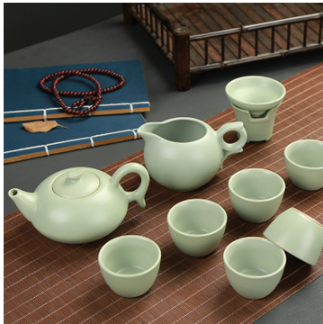 天青開片10頭汝窯功夫茶具供應商  功夫茶具批發(fā) 功夫茶具廠家