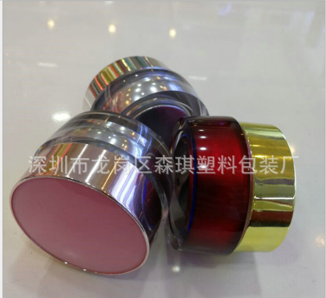 廠家供應(yīng) 30克*亞克力鏡面圓形膏霜瓶 面膜瓶 化妝品瓶膏霜瓶