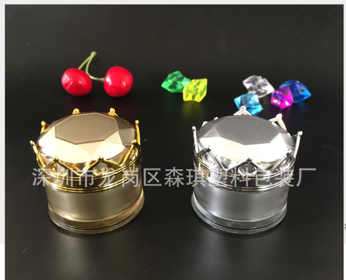 現(xiàn)貨 *亞克力5克.10克皇冠膏霜瓶 面霜瓶 試用裝瓶 化妝品包材