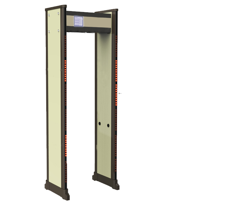 安檢門品牌廠家供應室內(nèi)高端金屬安檢門、三十三區(qū)LCD液晶金屬探測安檢門