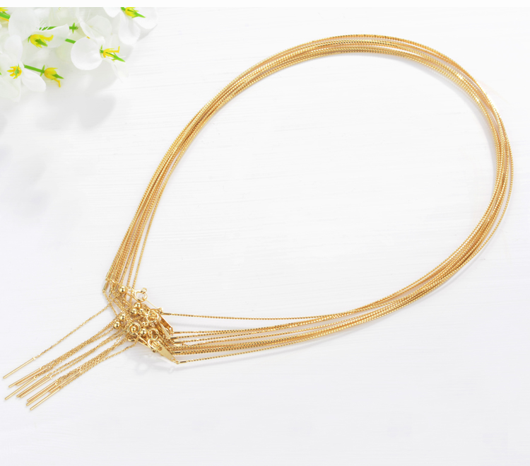 18k金日本進(jìn)口素金項(xiàng)圈項(xiàng)鏈批發(fā)