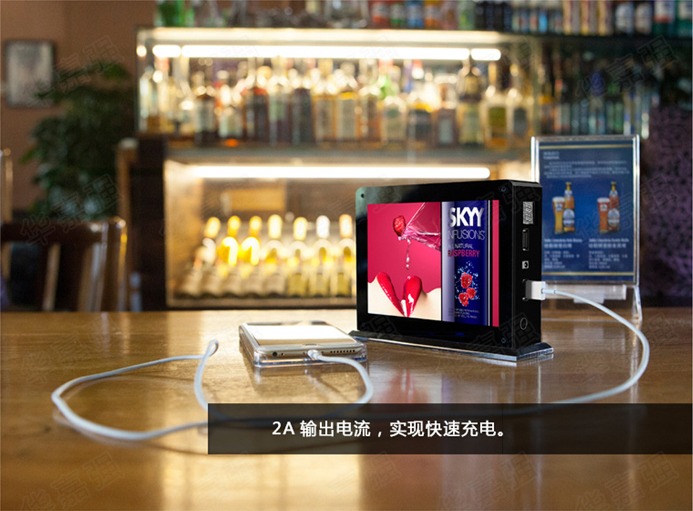 餐廳臺(tái)簽 桌面廣告牌 桌牌 新型雙面廣告桌面充電樁移動(dòng)電源 桌面移動(dòng)電源 桌面廣告移動(dòng)電源