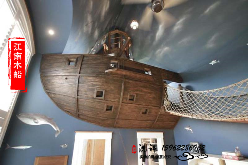 海盜風(fēng)景觀木船廠家定做批發(fā)  沙灘游樂景觀船 陸地船 裝飾木船